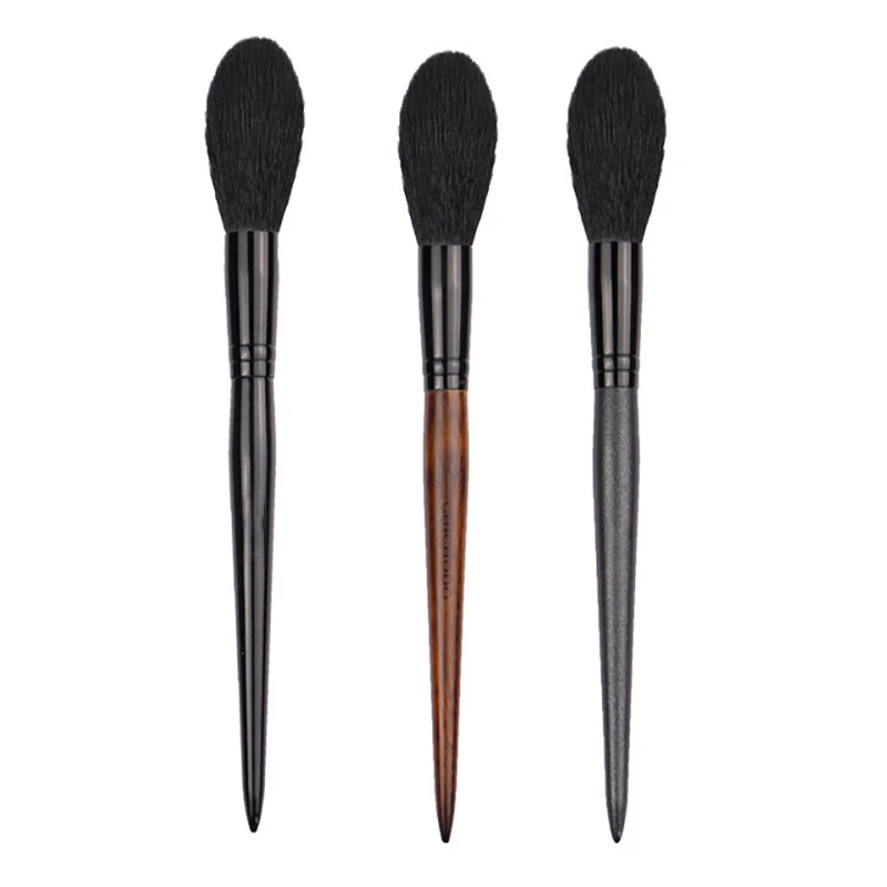 

Buffing Makeup Brushes Professional Wood Handle Goat Hair Powder Contour Highlighter Blending Brush instrumentos de maquillaje
