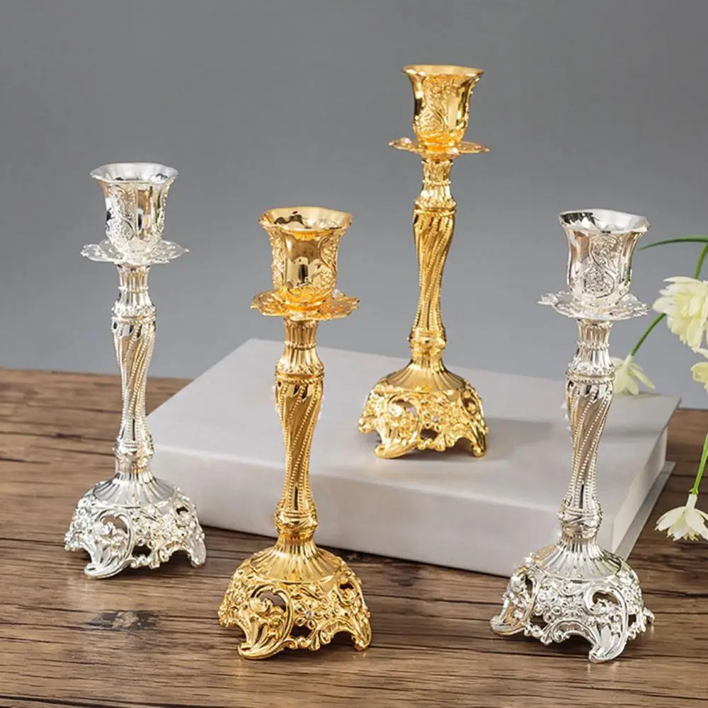 

Decoration Holder Metal Wedding Decoration Candlestick Candle Holders 2Pcs Gold wedding Flower Vase Table Centerpiece Flower Rac
