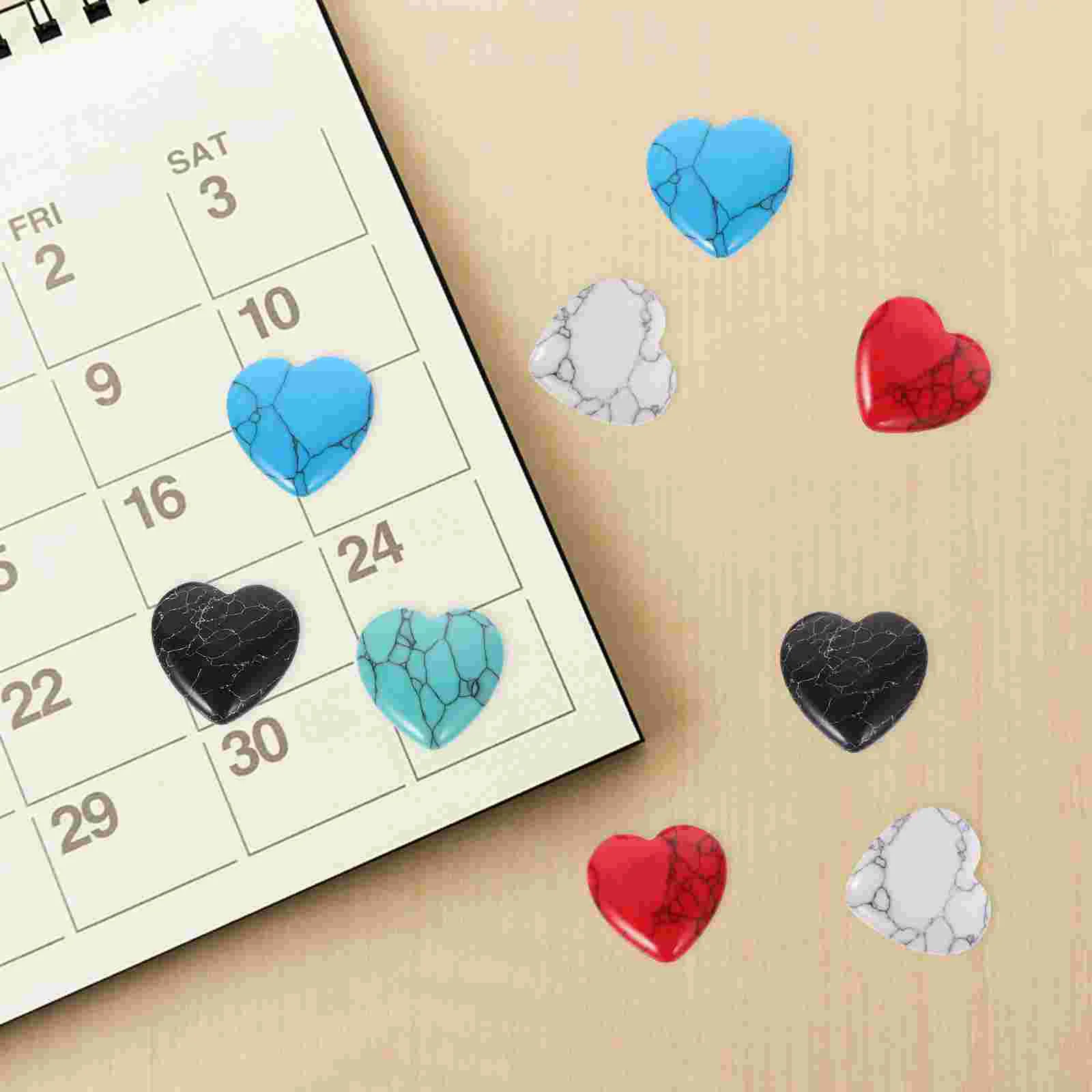 

10 Pcs Heart Pendant Ornaments Crystal Table Stones Necklace Office Decor Decorations