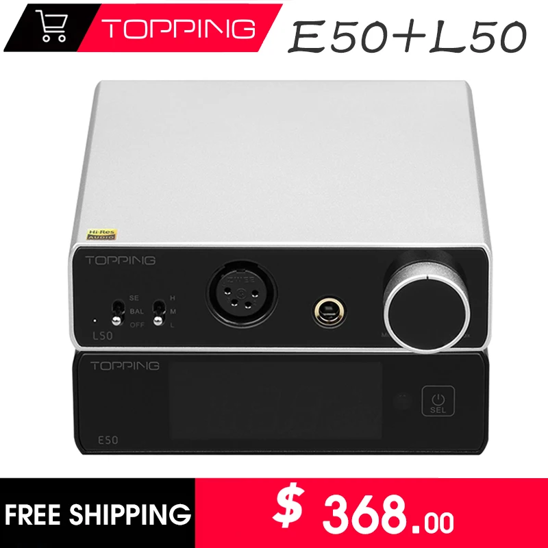 

TOPPING E50 MQA декодер + TOPPING L50 NFCA усилитель для наушников