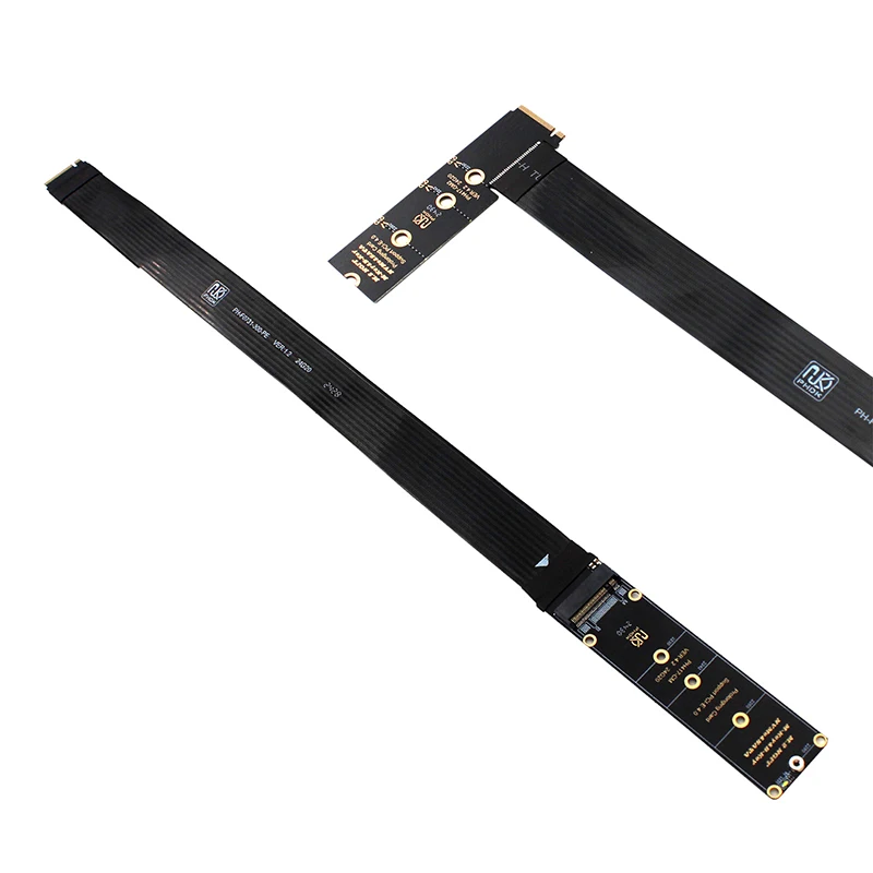 Двойной протокол PCIE4.0 M.2 M Key NVME Удлинительный кабель Riser Card SSD-адаптер для 2230 2242 2260