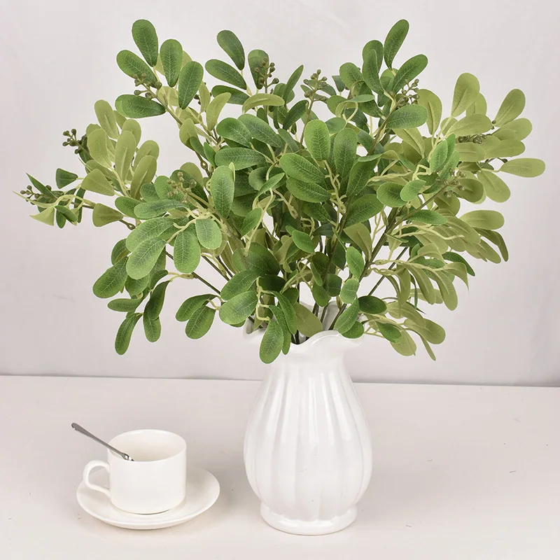 

High-quality Artificial Flowers,45cm5 Fork-handle Bunch of Jujube Leaves, Wedding Hall Guide, Home Decoration Flower Arrangement