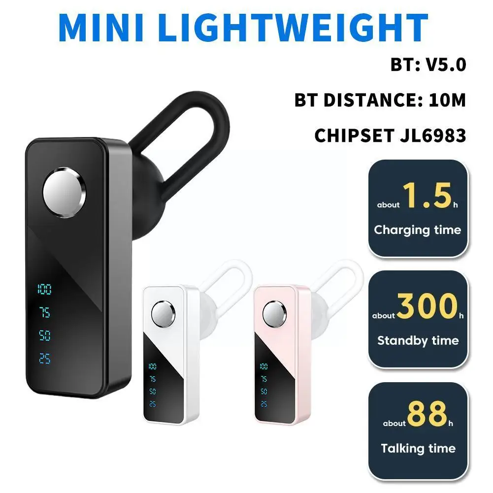 

Wireless Bluetooth 5.0 Car Earphones Sport Running HiFi Sound Noise Business Mic Earbud Earphones Ear With Reduction Call S T8N8