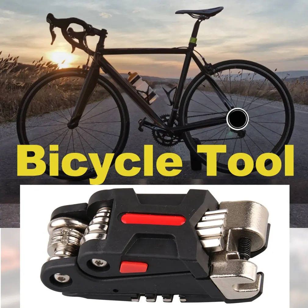

Multifunctional 18 In 1 Bike Bicycle Multi Repair Tool Set Kit Hexagon Screwdriver Wrench Set Chain Rivet Mountain Cycle Tool