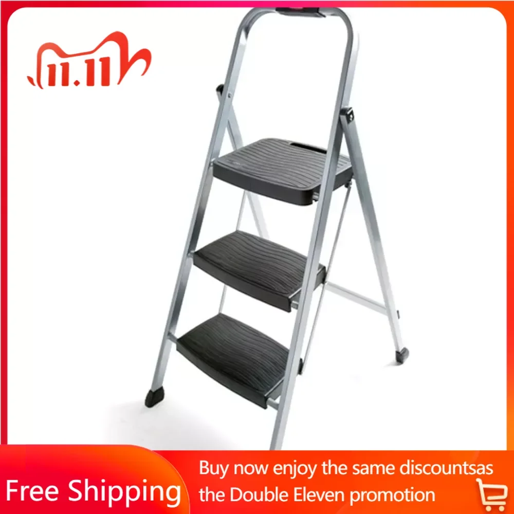 

Ступенчатый стул, бесплатная доставка, лестница грузоподъемностью 200 фунтов, трехступенчатая стальная лестница с ручкой, кухонная мебель для дома