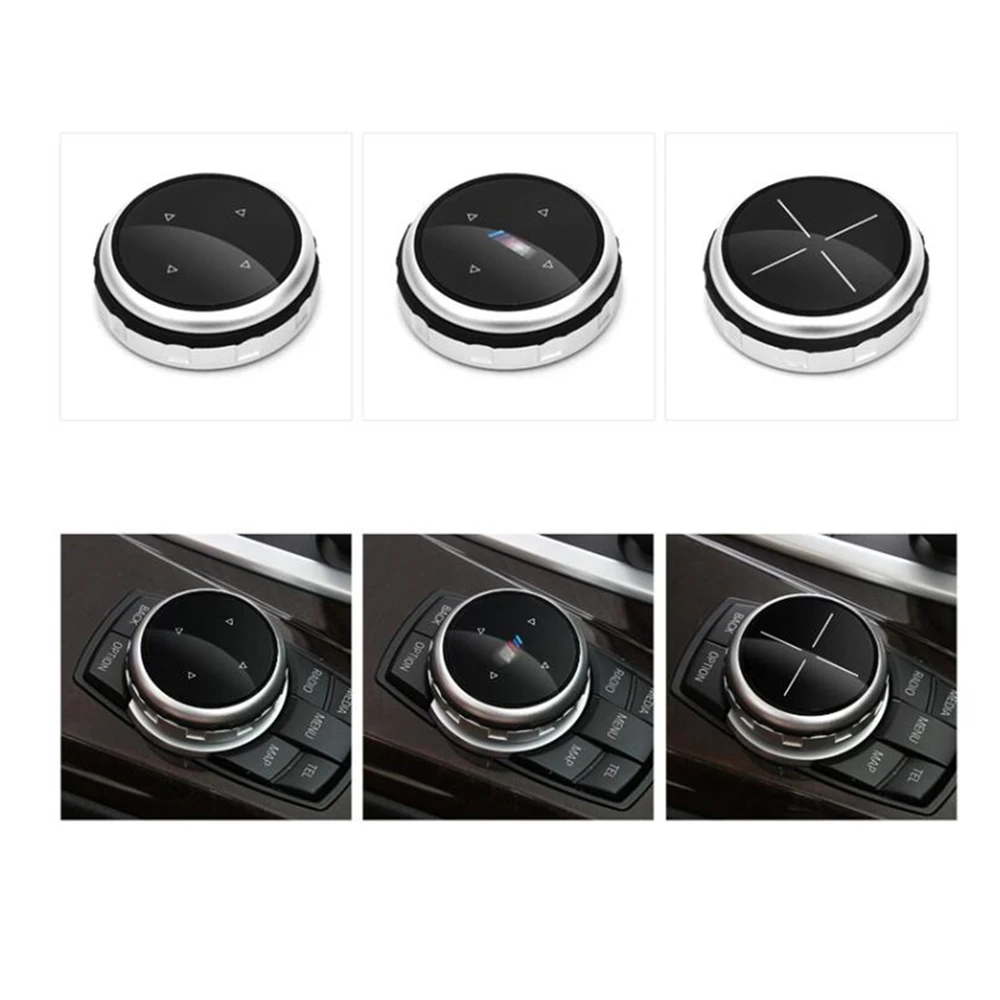 Multimedia Knob Cover IDRIVE Button for BMW 5-Series F07 F10 F11 M5 M6 2010-2013 7-Series F02 F04 2009-2011 X3 F25 2011-2013