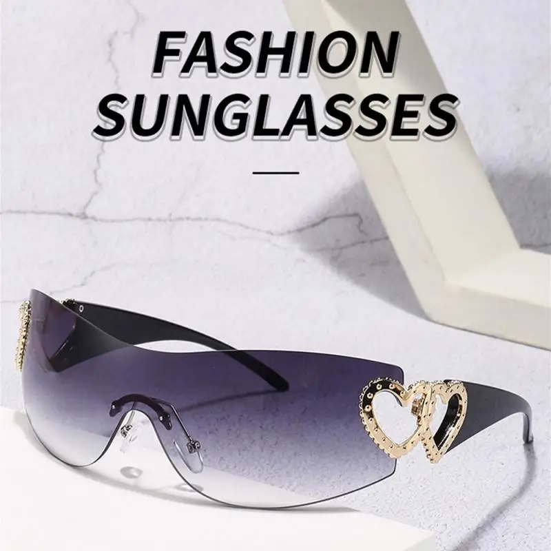 

Популярные женские солнцезащитные очки Y2k, модные цельные солнцезащитные очки, мужские затемненные спортивные очки, очки UV400