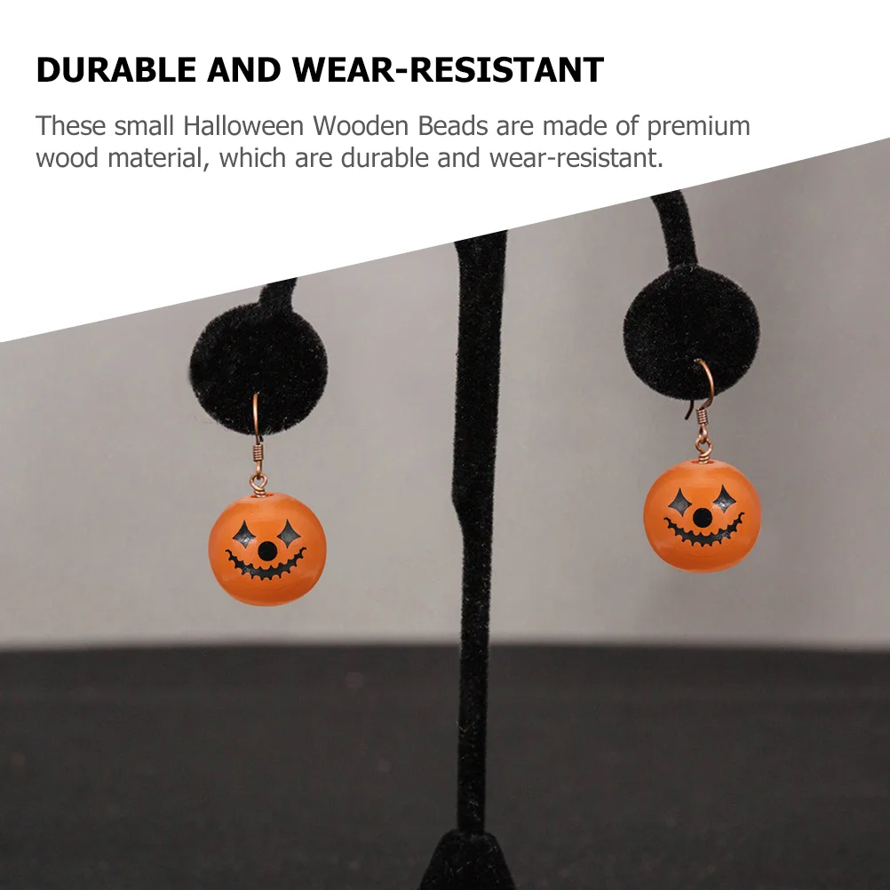 50 шт. деревянные бусины шарики для поделок Хэллоуин принадлежности изготовления