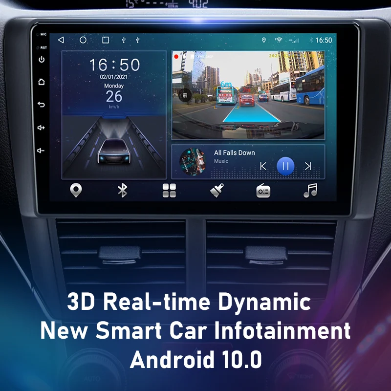 Автомобильный мультимедийный видеоплеер JHMCQ 2DIN Android 10 для Subaru Forester 3 SH 2007-2013 4G + Wi-Fi