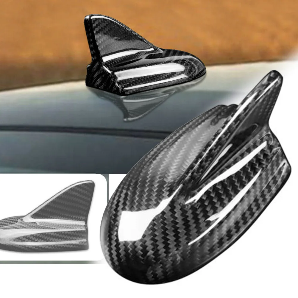 Автомобильная антенна с плавником акулы черная из углеродного волокна для Dodge