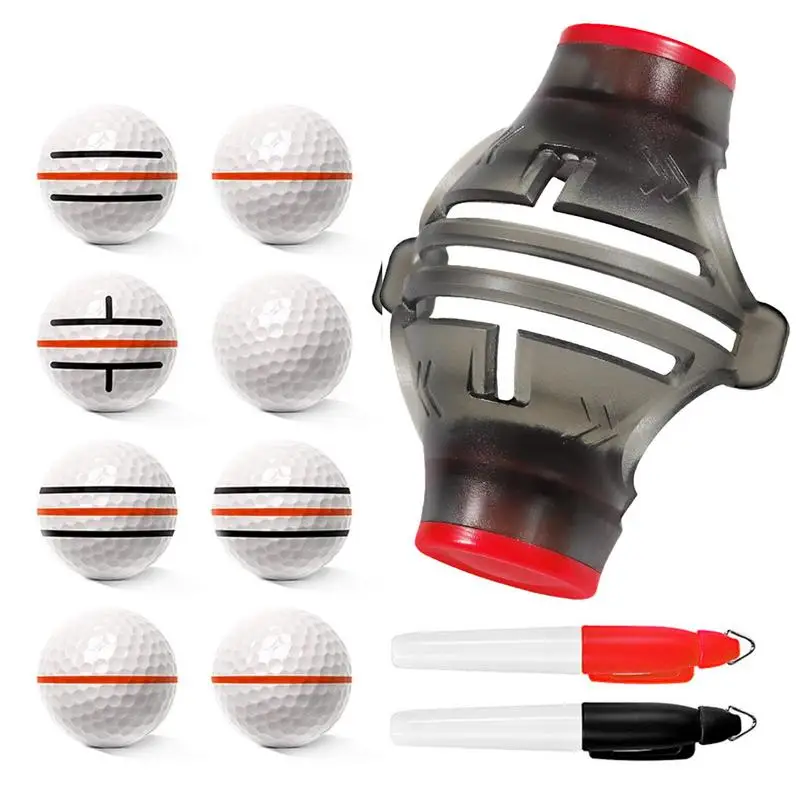 

Ball Marker High Precision Golf Ball Marker 360-Degree180-Degree Combined Birdie Liner Drawing Alignment Tool Kit For The Golfer