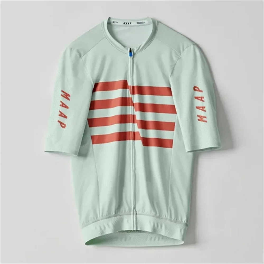 

MAAP 2024 Cycling Jerseys Men Summer Short Sleeve Breathable Cycling MTB Racing Bicycle Suit Matching Reflective Cycling Shirts