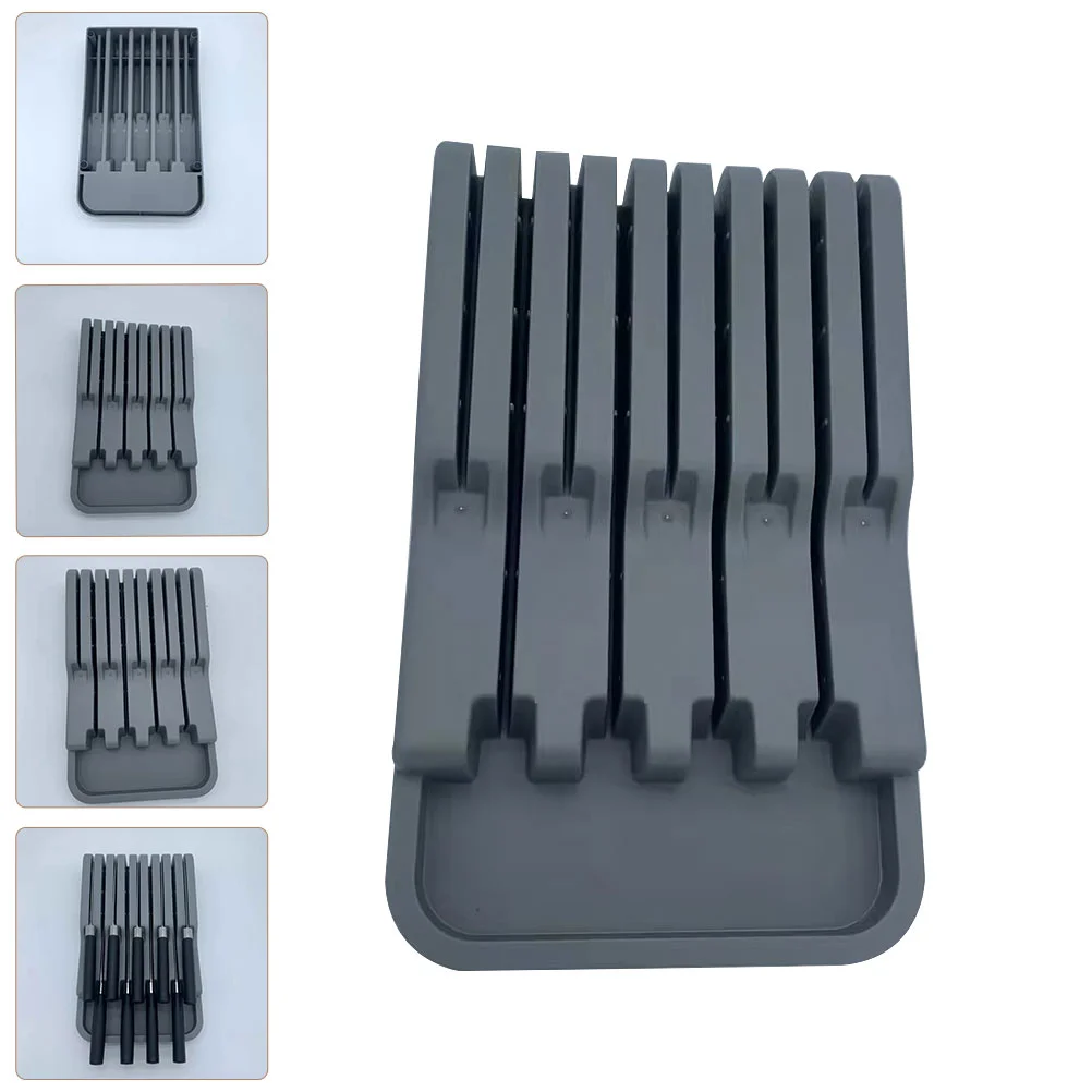 

Holder Block Drawer Organizer Rack Kitchen Storage Cutlery Stand Steak Mat Countertop Draining Slot Tray Insert Display Utensil