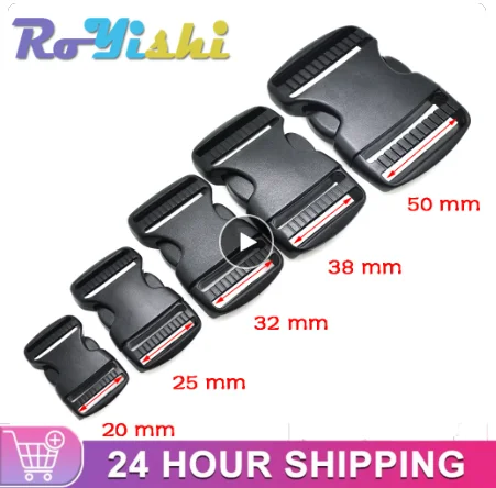 5 шт./упак. 20 ~ 50 мм пластиковая фурнитура двойные регулируемые боковые пряжки Molle