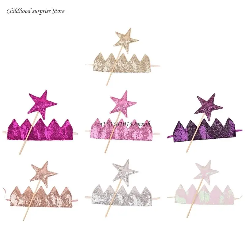 

Princess-Inspired Headwear & Wand for Baby First Birthday and Stage Dropship