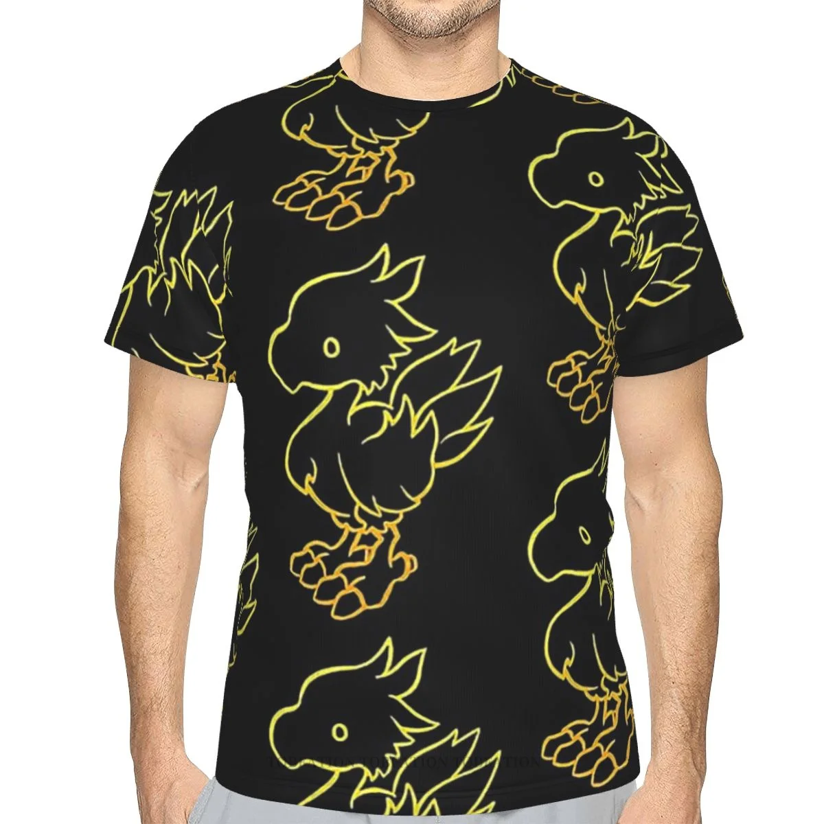 

Men's TShirts Final Fantasy Chocobo 3D Printed Breathable Retro Short-Sleeved Polyester Harajuku O-Neck Tops Streetwear