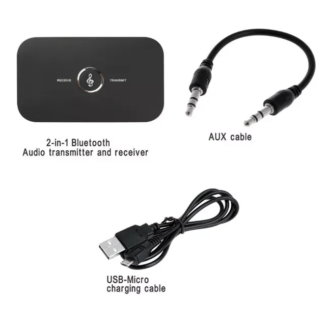 

2023New 5.0 Audio Receiver Transmitter 300Mah Battery 3.5mm AUX Jack Stereo Music Wireless Adapters For TV Car PC Headphone