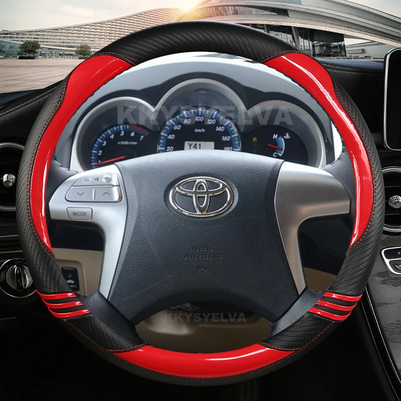

Углеродное волокно + кожа speedдля Toyota Highlander Camry Premio Estima 2007-2013 Fortuner Hilux 2011-2015