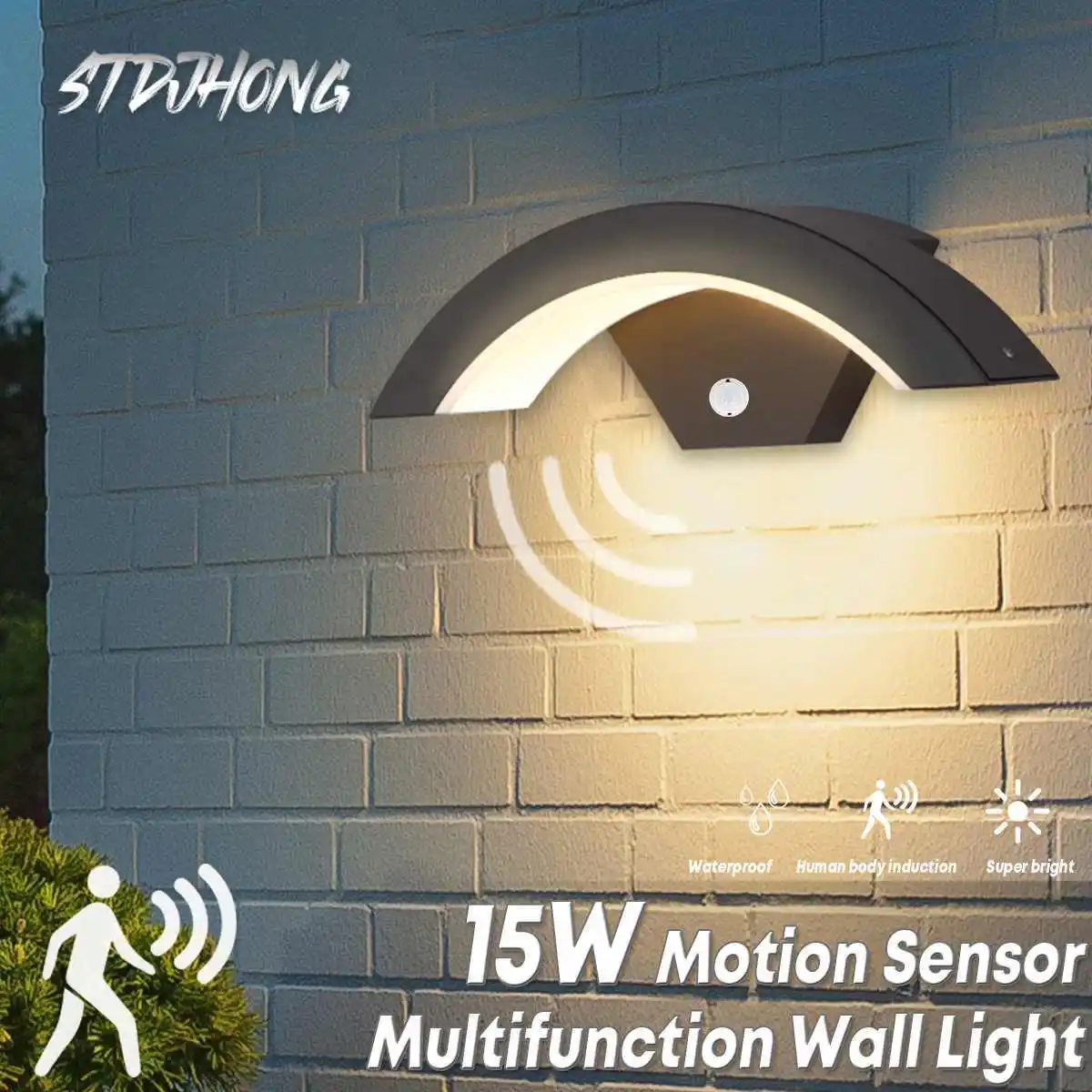 

Waterproof LED Wall Lamp Outdoor Motion Sensor Smart LED Wall Light Garden Yard Lawn Porch Sconce Modern Wall Lights Spotlight