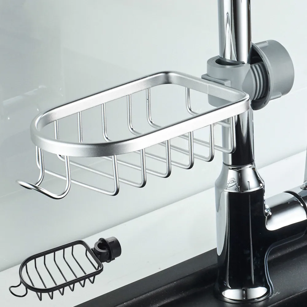 

Stainless Steel Faucet Rack Storage Shelf Sponge Dish Cloth Finishing Rack Drain Rack Pool Rag Storage Drain Dry Rack Kitchen