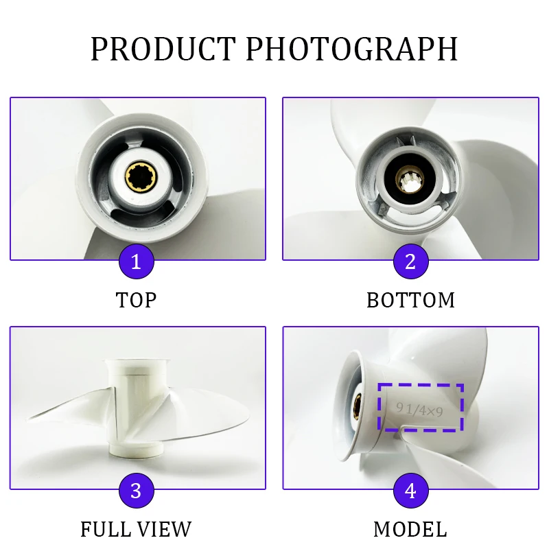 Лодочный пропеллер подходит для подвесного двигателя YAMAHA 9 9-20 л.с. 1/4 × часть из