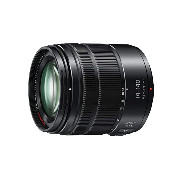 Телефото зум-объектив Panasonic Lumix G VARIO 14-140 мм с зеркальным микро-объективом ASPH, беззеркальным креплением четыре третьих и мощностью O.I.S.