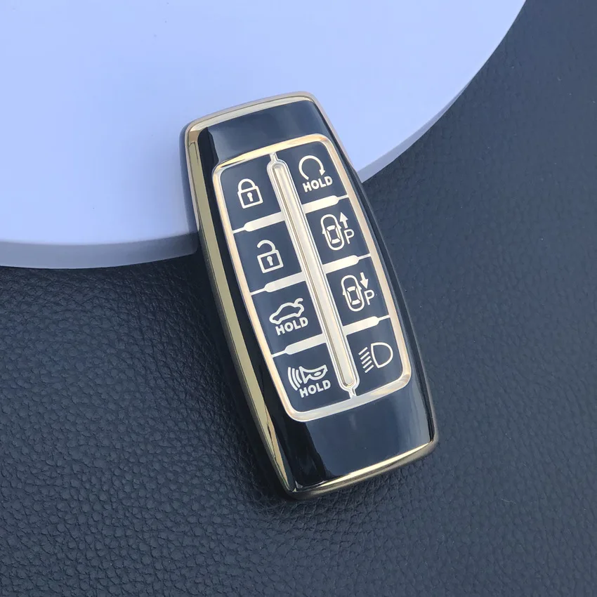 

4 8 Buttons TPU Car Key Cover Case for Hyundai Genesis G80 GV70 GV80 GV90 2020 2021 2022 Remote Key Cover Auto Accessories