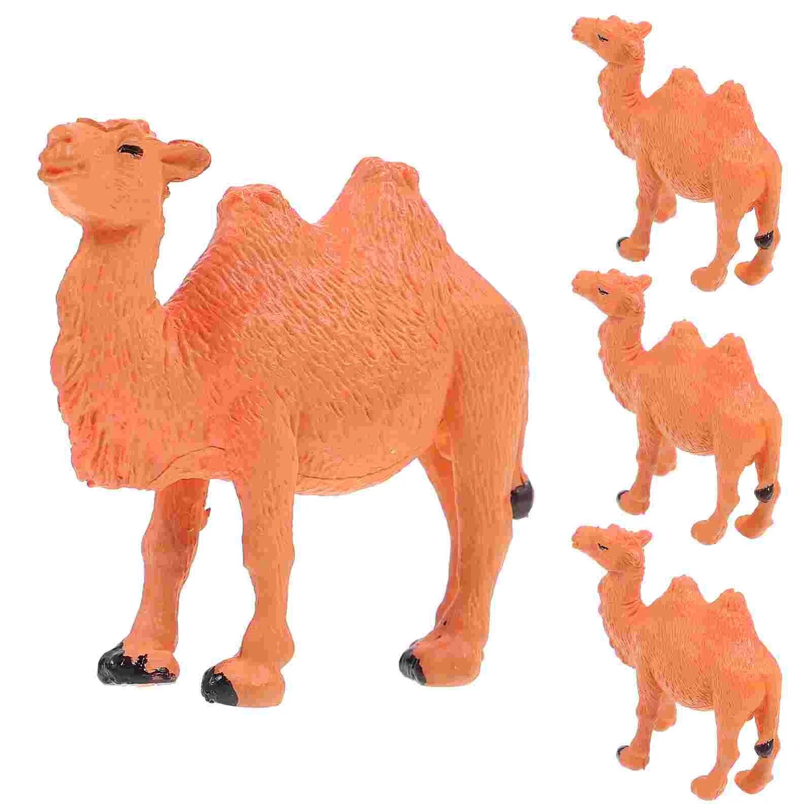 

4PCS Camel Figurines Camel Statue Sculpture Model Ornament Statue Home Decor