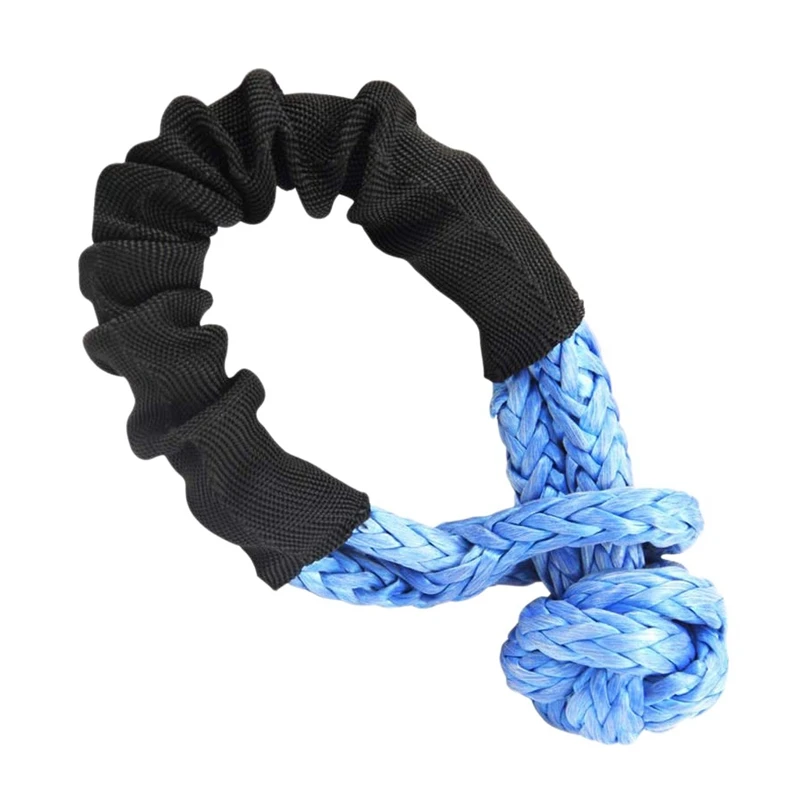 

38,000Lbs Break Strength Synthetic Soft Shackle Rope Synthetic Tow Recovery Strap Auto Parts Tow Rope