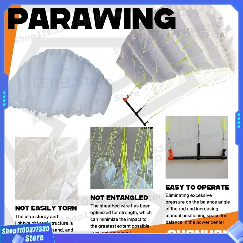 Кайт Parawing 4.5M из экологичного нейлона для мужчин: универсальный для SUP, кайтсерфинга, серфинга, скейтбординга, обучения, виндфойлинга, парапланеризма (art.: 3920dbfe6187d) - 3920dbfe6187d