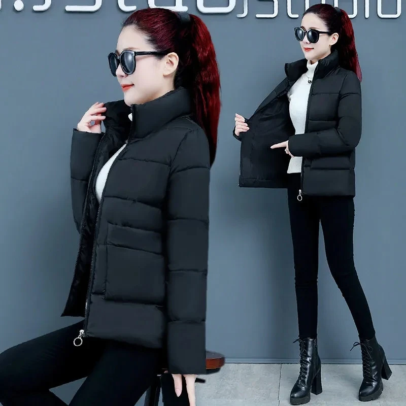 Down Cotton Jacket Women 2022New Korean Slim Fashion Casual Winter Padded Coat Female Large Size Lightweight Short Warm Parkas