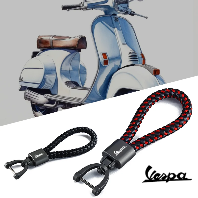 

For Vespa LX LXV Sprint GTS GTV 50 150 250 300 300ie 2023 New Motorcycle Keychain Keyring Key Chains Lanyard Chain Key Rings