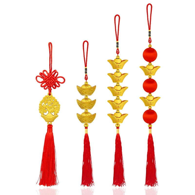 2024 Год Дракона позолоченный пластиковый Золотой литой кулон счастливый талисман