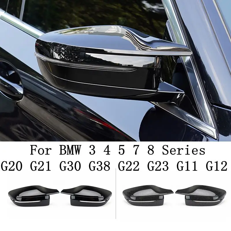 

RHD Carbon Fiber Exterior Side Rearview Mirror Cover Trim For BMW 3 4 5 7 8 Series G20 G21 G30 G38 G22 G23 G11 G12 G15 G16 LHD