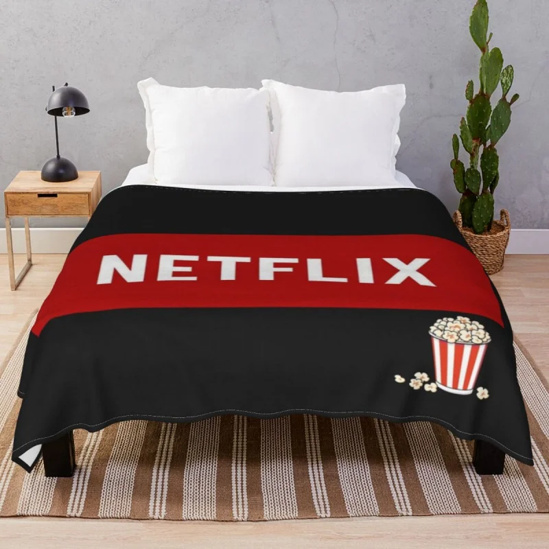 

Netflix Blankets Flannel Autumn/Winter Multi-function Throw Blanket for Bedding Home Couch Camp Cinema