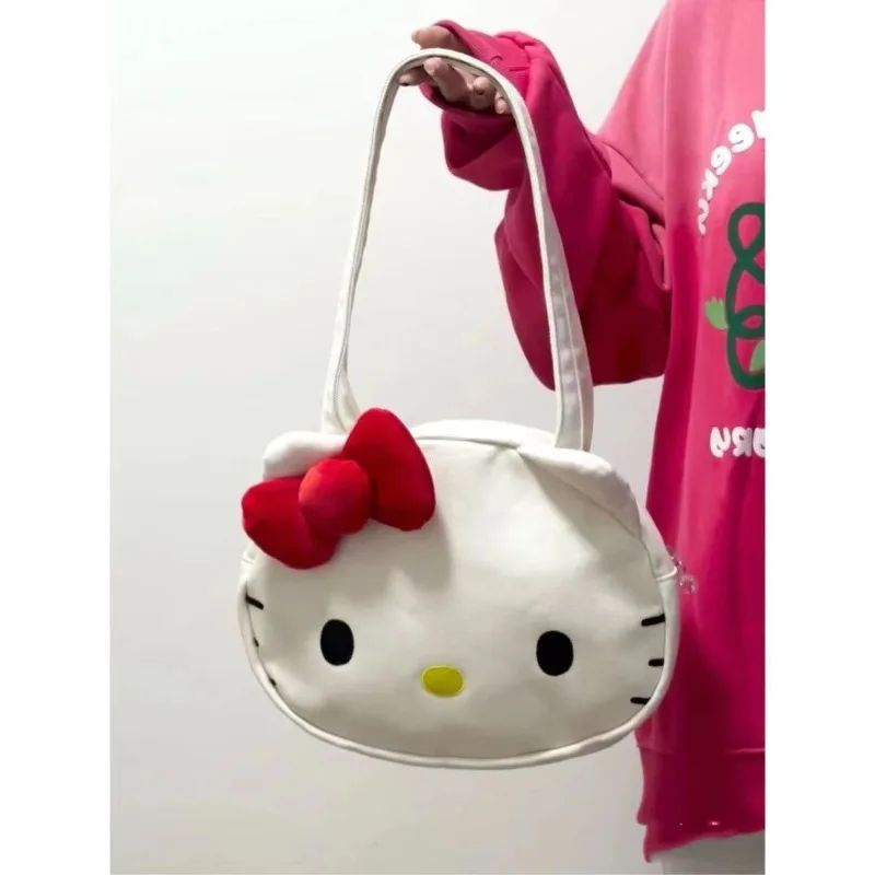

Sanrio Kawaii Canvas Ins Hello Kitty One-shoulder Tote Bag Trend Goes with Everything Cartoon Sweet Fresh and Cute Holiday Gift