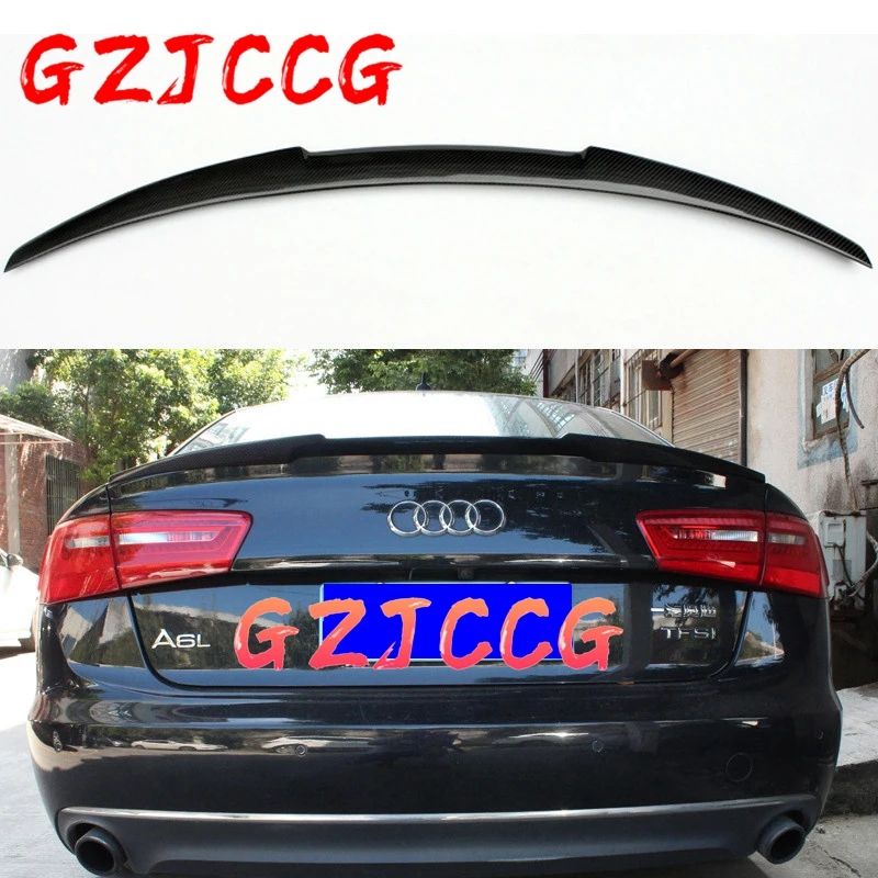 

For Audi A6 C7 Spoiler S6 Carbon Fiber Spoiler Rear Trunk Wing For Audi A6 C7 / 4G 2012 - UP Fit 4-Door Sedan Only