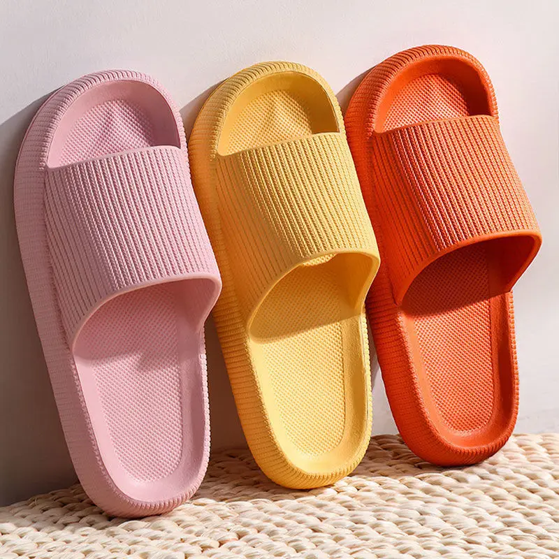 

Thick Platform Bathroom Home Slippers Women Fashion Soft Sole Eva Indoor Slides Woman Sandals 2023 Summer Anti-Slip Flip Flops