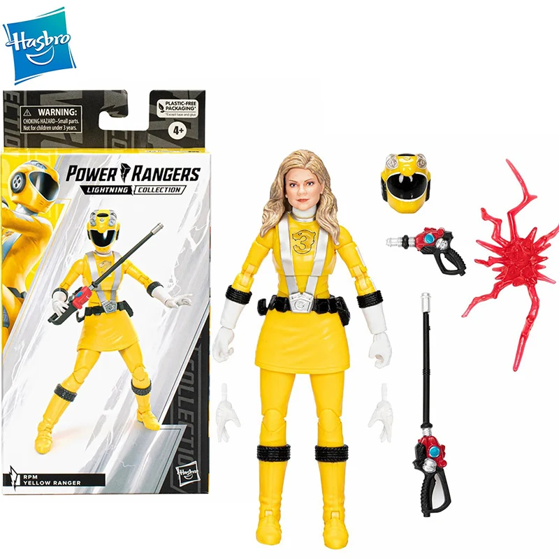 

Original Hasbro Lightning Collection Power Rangers Rpm Yellow Ranger 6Inch PVC Anime Action Figures Model Toy