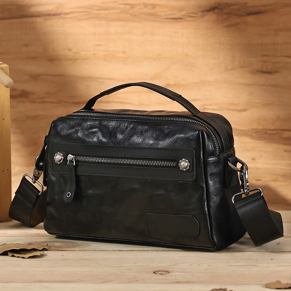 

Leather For High New Tanned Bags Quality Shoulder Messenger Leather Man Brand Men's Desgin Handbag Vegetable Genuine Business