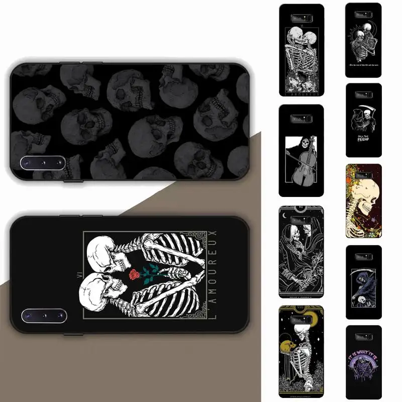 

Skull Skeleton Phone Case for Samsung Note 5 7 8 9 10 20 pro plus lite ultra A21 12 02