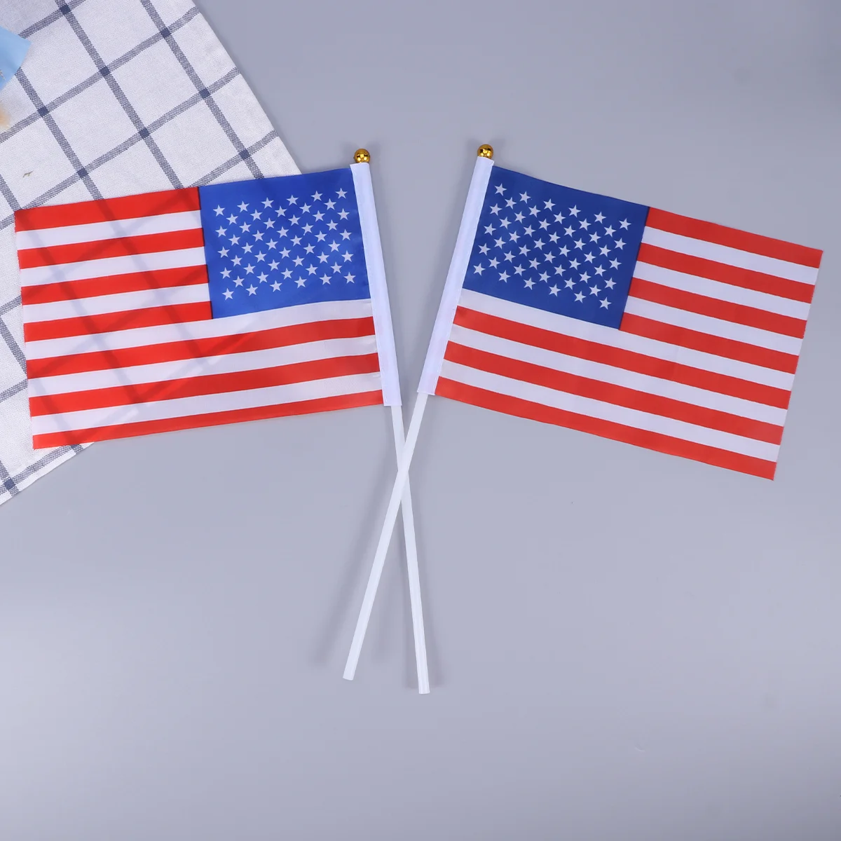 

America Hand Held Flags 20pcs Flag on Small Miniature National Flags with Pole for Parades Events Festival Celebrations