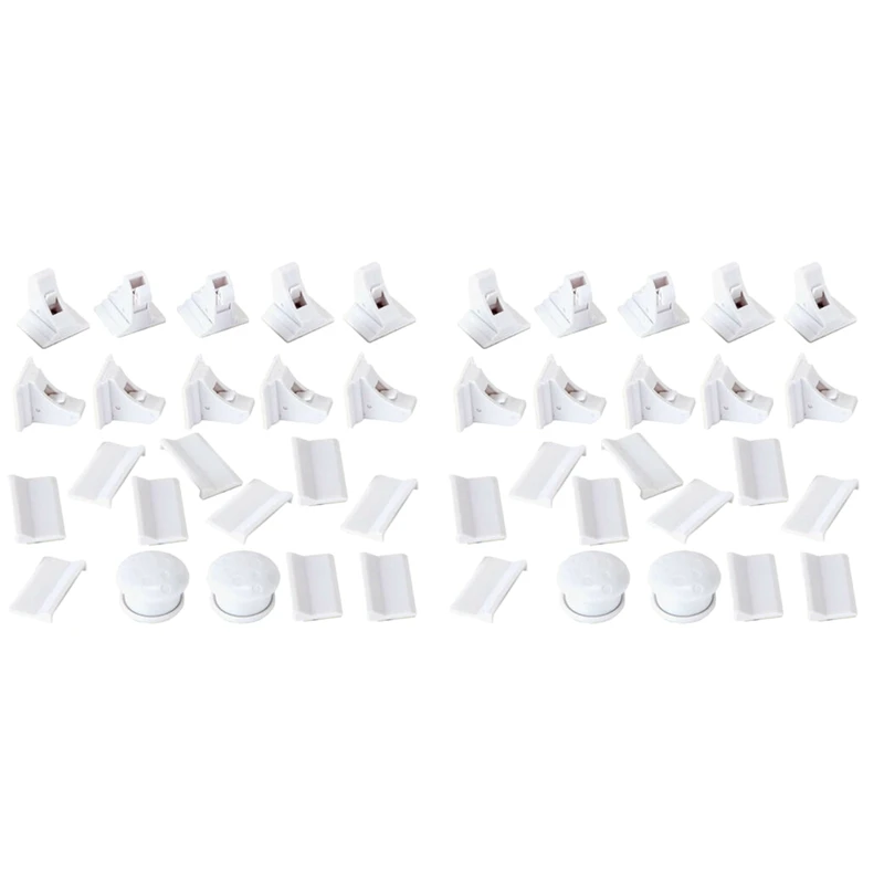 

20+4 Magnetic Cabinet Locks Child Proof Cupboards Drawer Invisible Kids Baby Safe Lock Catch