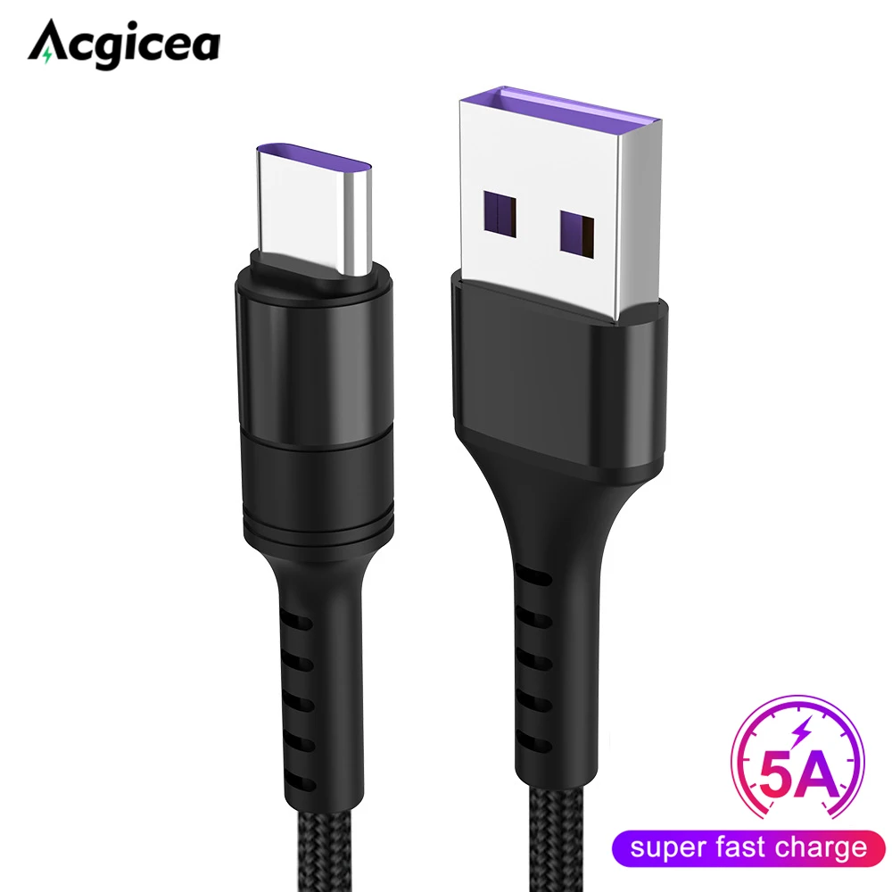 

5A Fast Charge USB C Data Cable Phone Charger Cable For Xiaomi 12 11 Pro Samsung Redmi Huawei Mobile Phone USB Type-C Data Cord