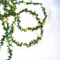 battery power leaf led string lights christmas lights diy outdoor room decoration for home party holiday wedding curtain garland