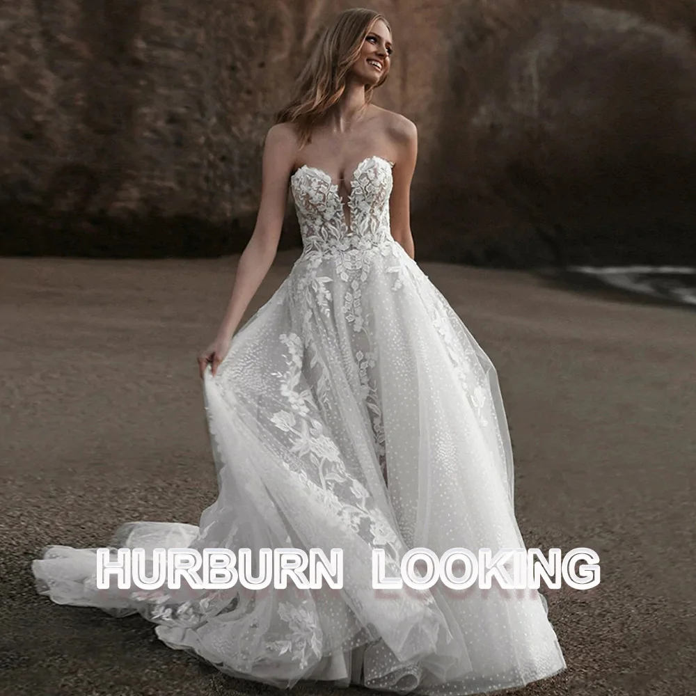 

HERBURN Modern Wedding Gown For Bride Beach Scoop Tank Appliques 2023 Customised Dropping Shipping Robe De Soiree De Mariage