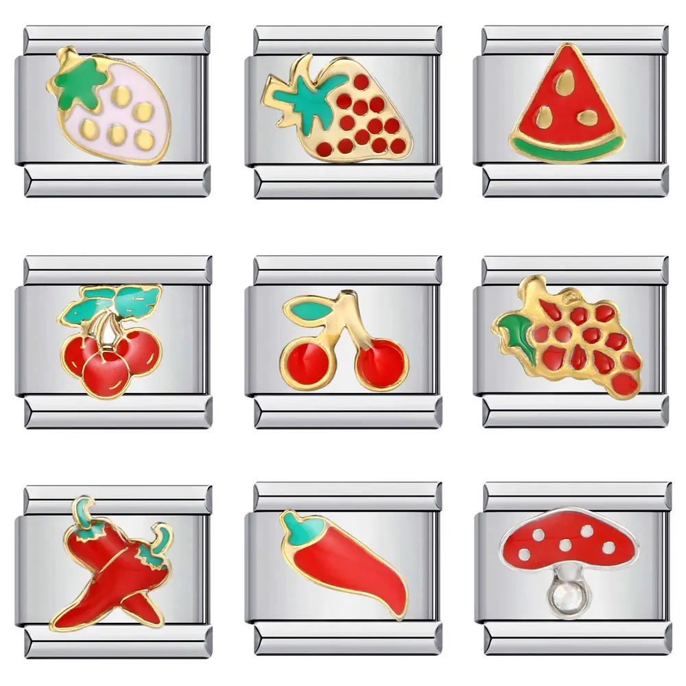 Semkeiyee милый фруктовый вишня клубника чили виноград итальянские подвески