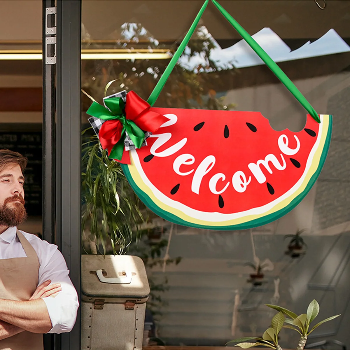 

Watermelon Door Sign Watermelon Hanging Sign Happy Summer Watermelon Wall Sign Welcome Door Hanger Wood Watermelon Hanging Décor