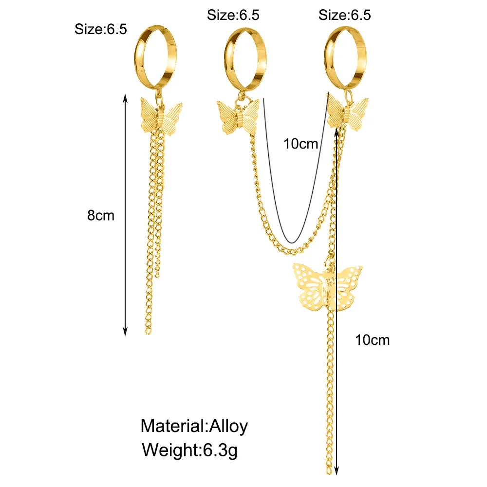 Комплект колец в стиле панк для мужчин и женщин ювелирное изделие с открытым