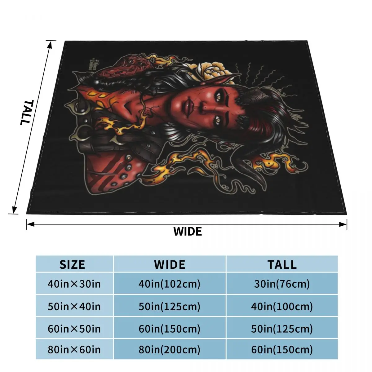 Ультрамягкое Флисовое одеяло Karlach Demon GF An